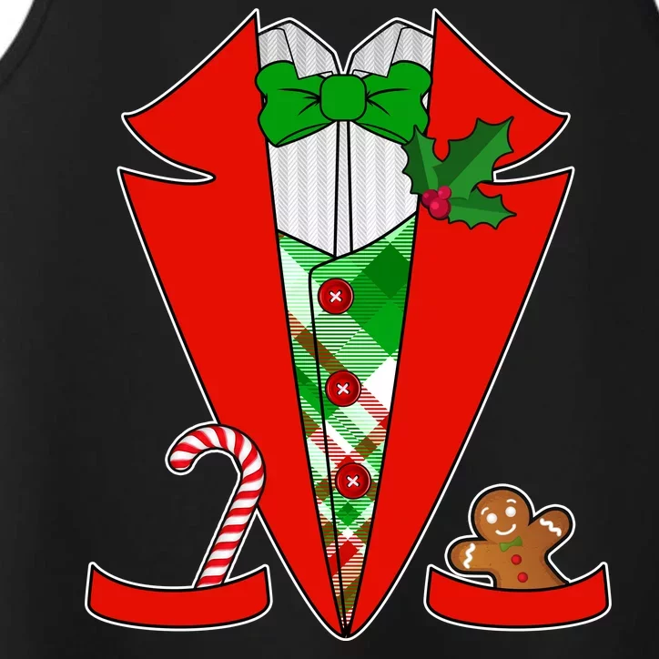 Christmas Tuxedo Costume Top Performance Tank