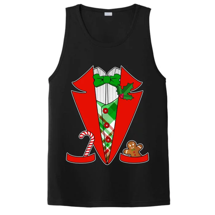 Christmas Tuxedo Costume Top Performance Tank