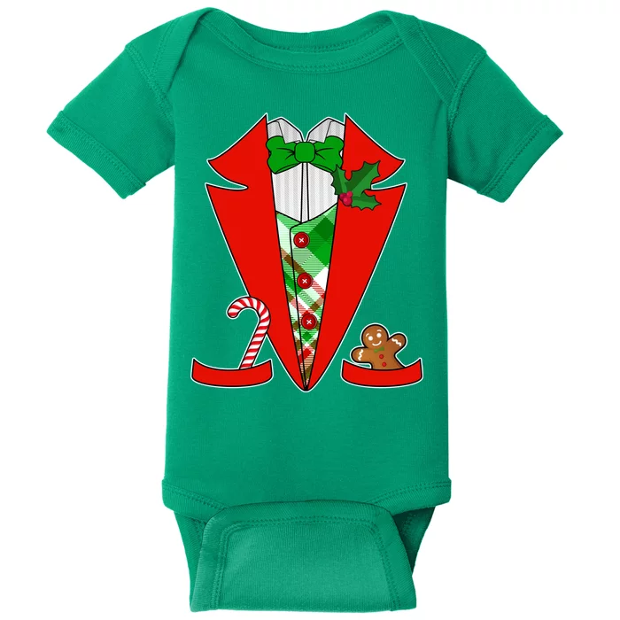 Christmas Tuxedo Costume Top Baby Bodysuit