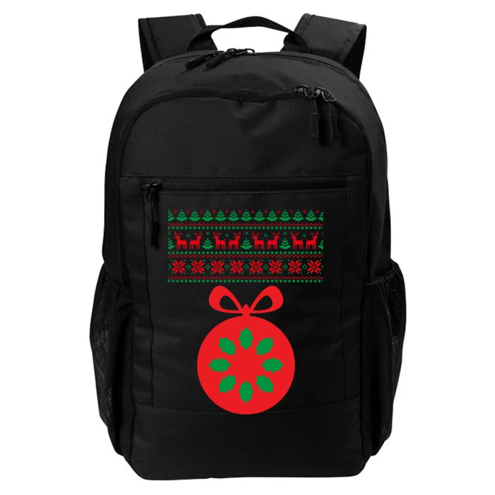 Christmas Ugly Sweater Pregnancy Ornament Daily Commute Backpack