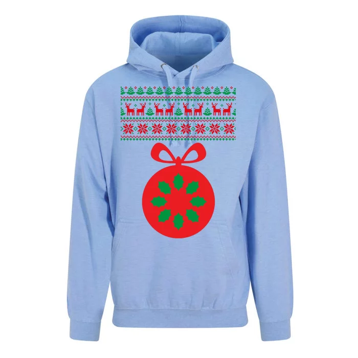 Christmas Ugly Sweater Pregnancy Ornament Unisex Surf Hoodie