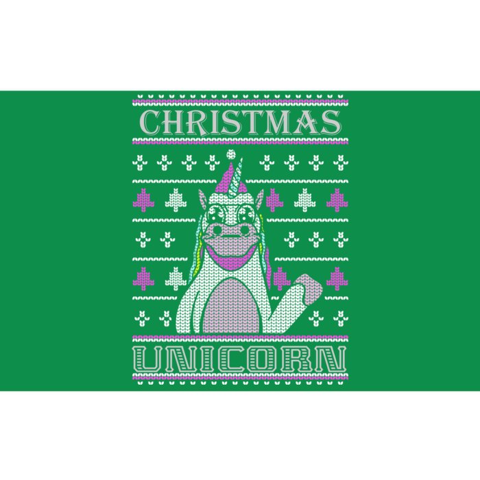 Christmas Unicorn Ugly Sweater Bumper Sticker