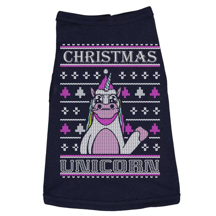 Christmas Unicorn Ugly Sweater Doggie Tank