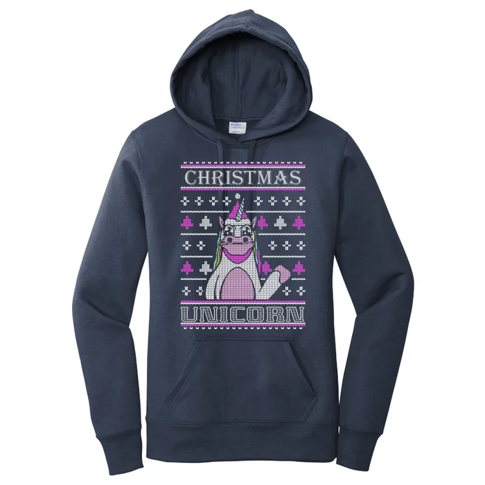 Christmas Unicorn Ugly Sweater Women's Pullover Hoodie