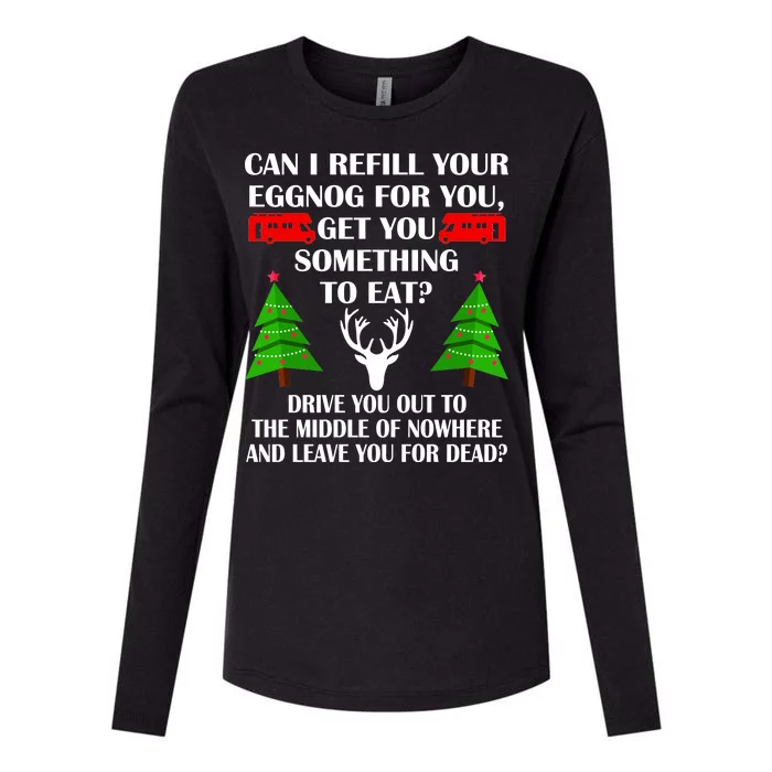 Christmas Vacation Quote Left For Dead Womens Cotton Relaxed Long Sleeve T-Shirt