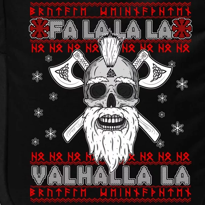 Christmas Valhalla Viking Valknut Skull Ugly Sweater Impact Tech Backpack