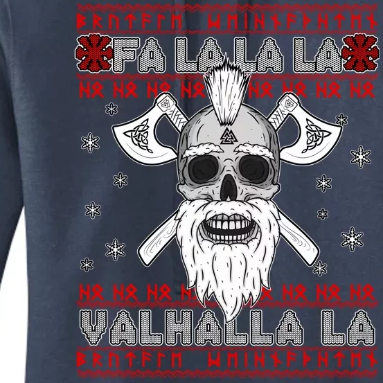 Christmas Valhalla Viking Valknut Skull Ugly Sweater Women's Pullover Hoodie