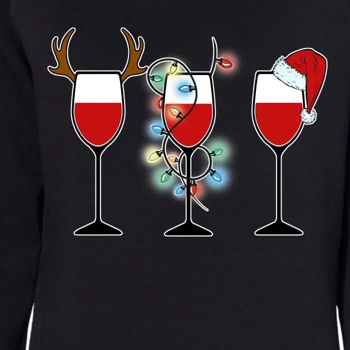 Christmas Wine Party Womens California Wash Sweatshirt