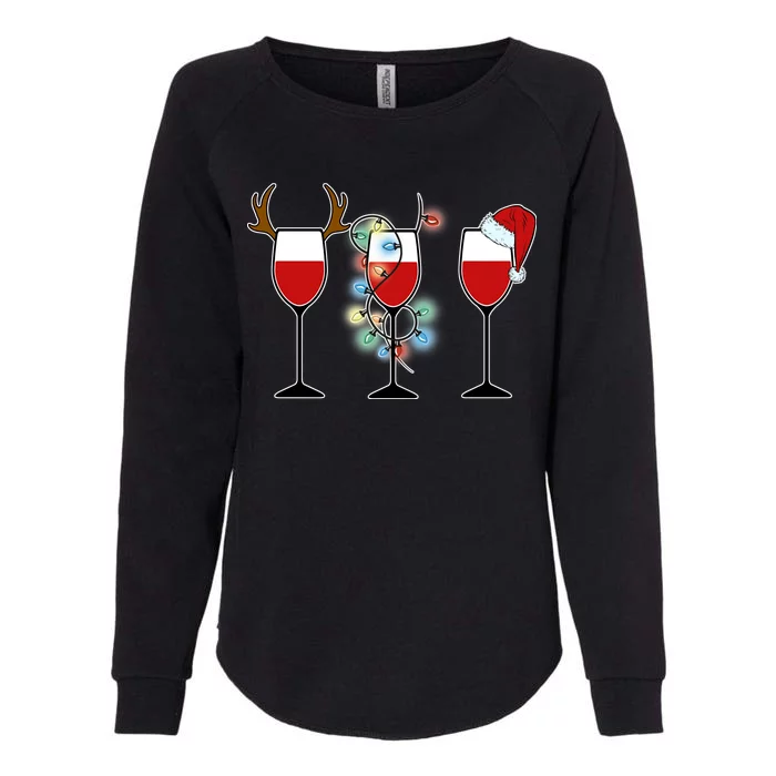 Christmas Wine Party Womens California Wash Sweatshirt