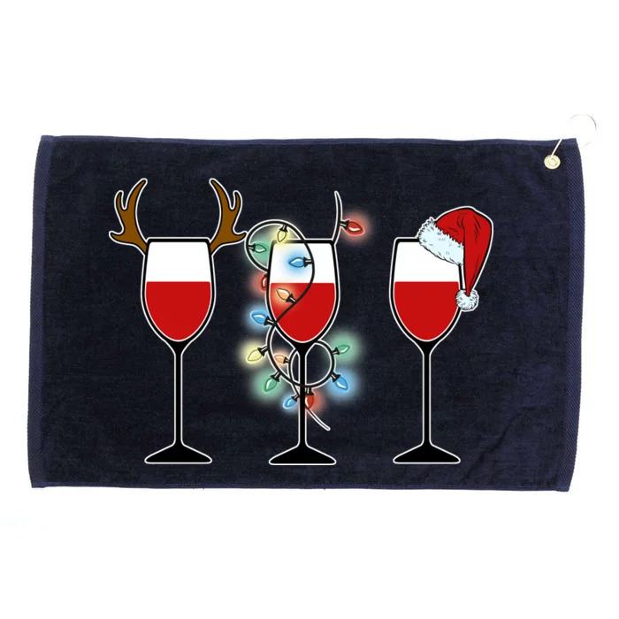 Christmas Wine Party Grommeted Golf Towel