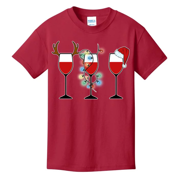 Christmas Wine Party Kids T-Shirt