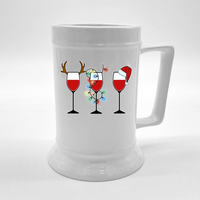 Christmas Wine Party Front & Back Beer Stein