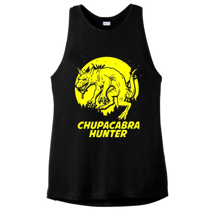 Chupacabra Hide & Seek Hunter Champion Cryptid Ladies Tri-Blend Wicking Tank