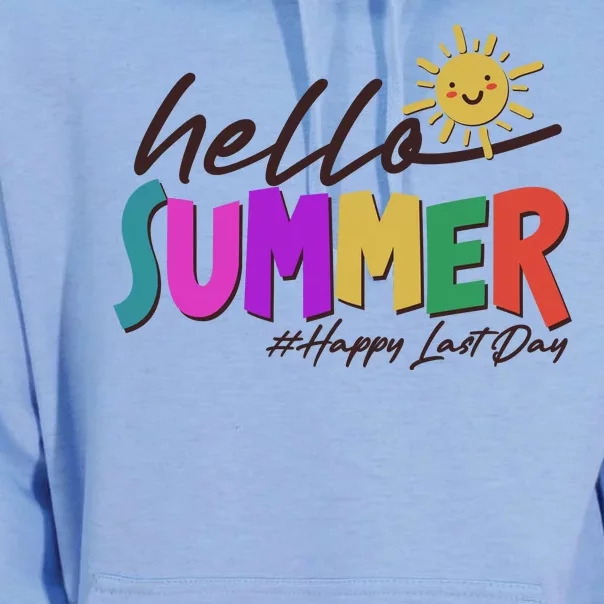 Cute Hello Summer #Happy Last Day Unisex Surf Hoodie