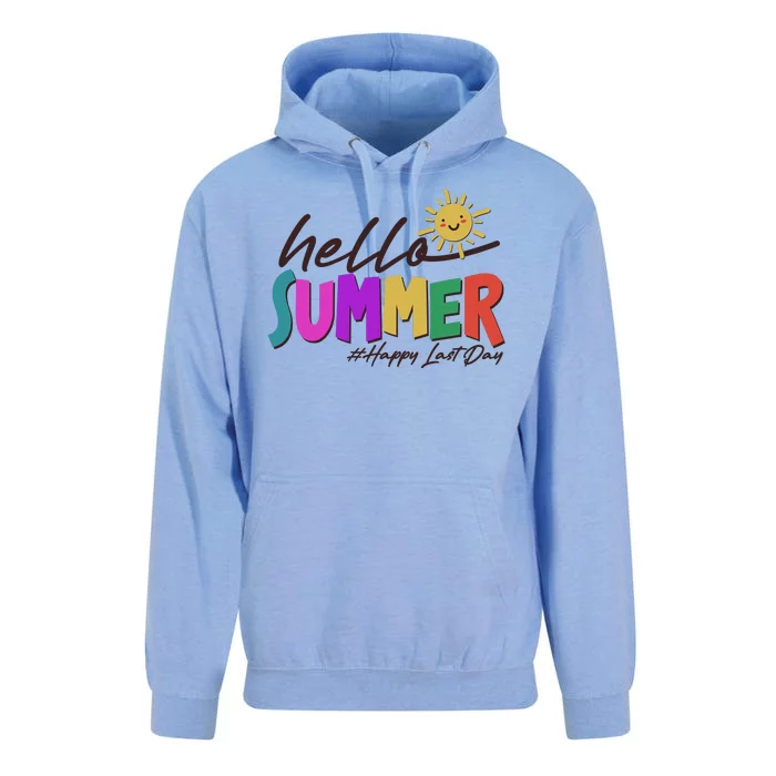 Cute Hello Summer #Happy Last Day Unisex Surf Hoodie