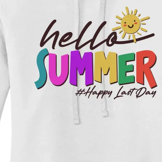 Cute Hello Summer #Happy Last Day Women's Pullover Hoodie