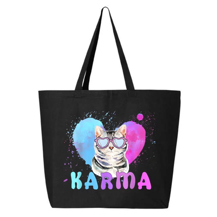 Cat Heart Shape Funny Gifts Karma 25L Jumbo Tote