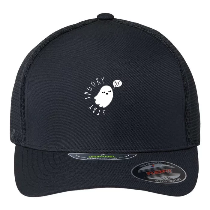 Cute Halloween Stay Spooky Ghost Flexfit Unipanel Trucker Cap