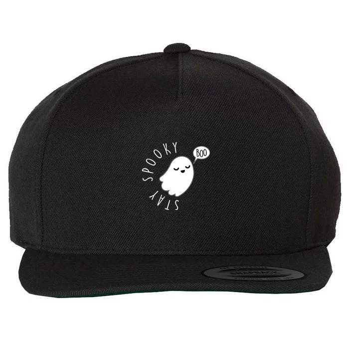 Cute Halloween Stay Spooky Ghost Wool Snapback Cap