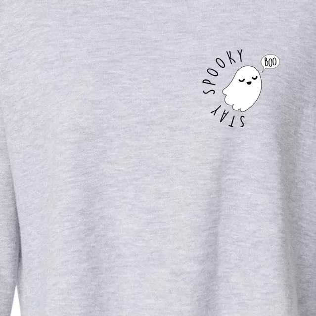 Cute Halloween Stay Spooky Ghost Cropped Pullover Crew