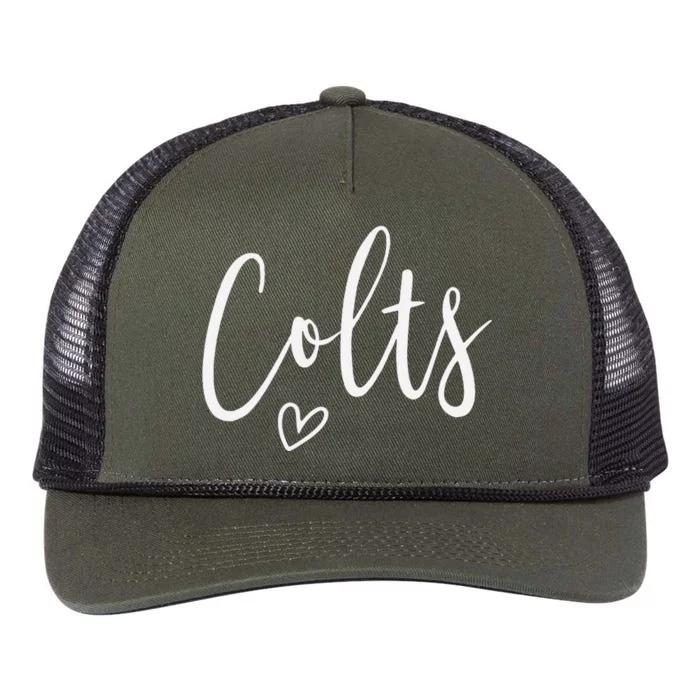 Colts High School Colts Sports Team Colts Retro Rope Trucker Hat Cap