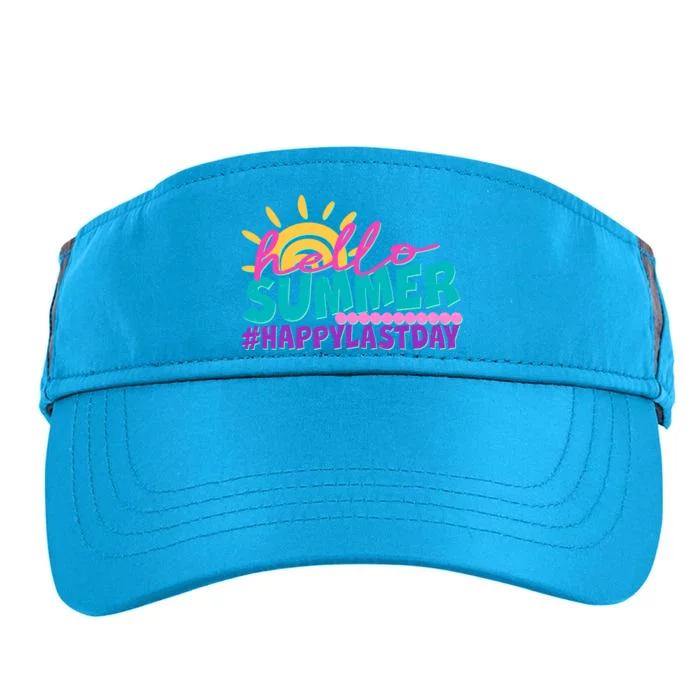 Cute Hello Summer #Happy Last Day Adult Drive Performance Visor