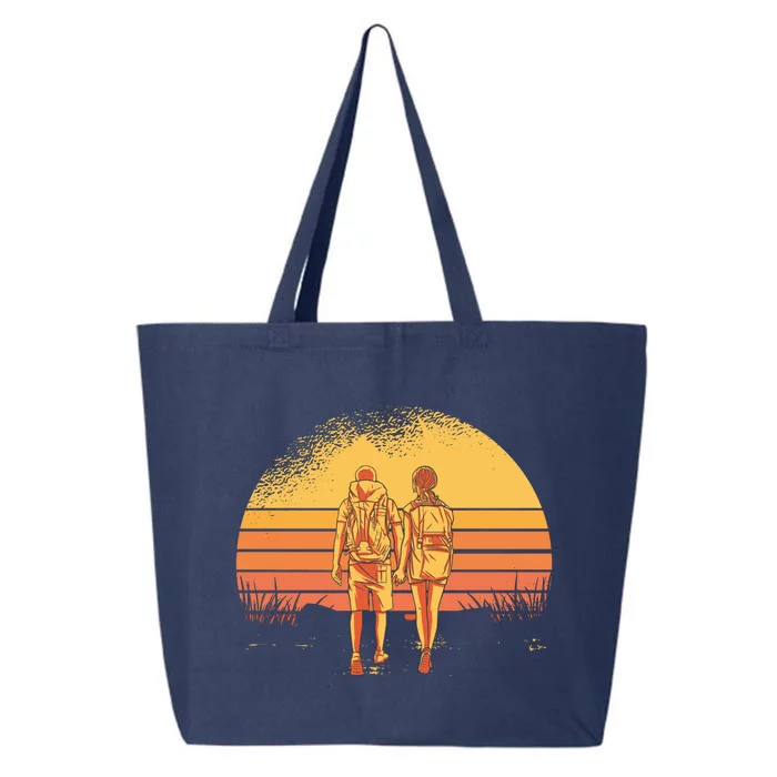 Couple Hiking Sunset 25L Jumbo Tote