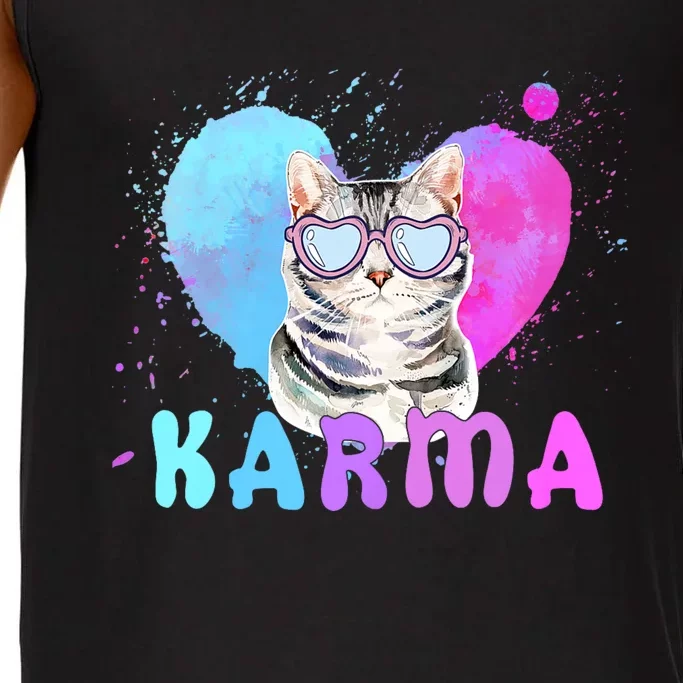 Cat Heart Shape Funny Gifts For Karma Comfort Colors® Tank Top