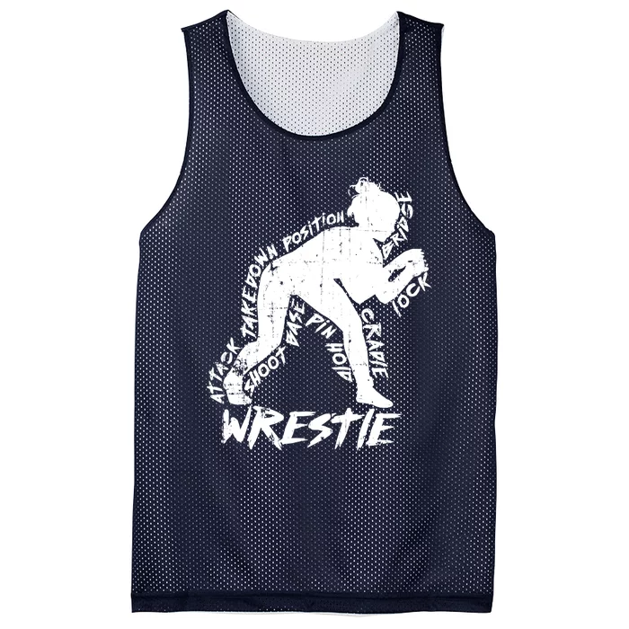 Cute High School Wrestling Gift For Mom Dad Gift For Girls Wrestling Gift Mesh Reversible Basketball Jersey Tank