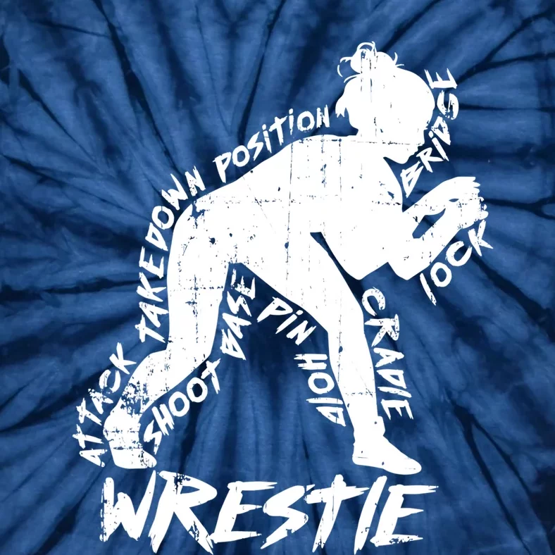 Cute High School Wrestling Gift For Mom Dad Gift For Girls Wrestling Gift Tie-Dye T-Shirt