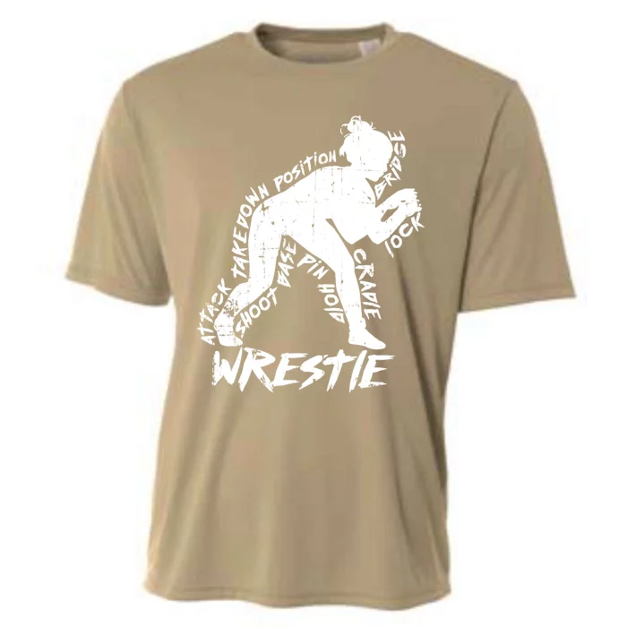 Cute High School Wrestling Gift For Mom Dad Gift For Girls Wrestling Gift Cooling Performance Crew T-Shirt