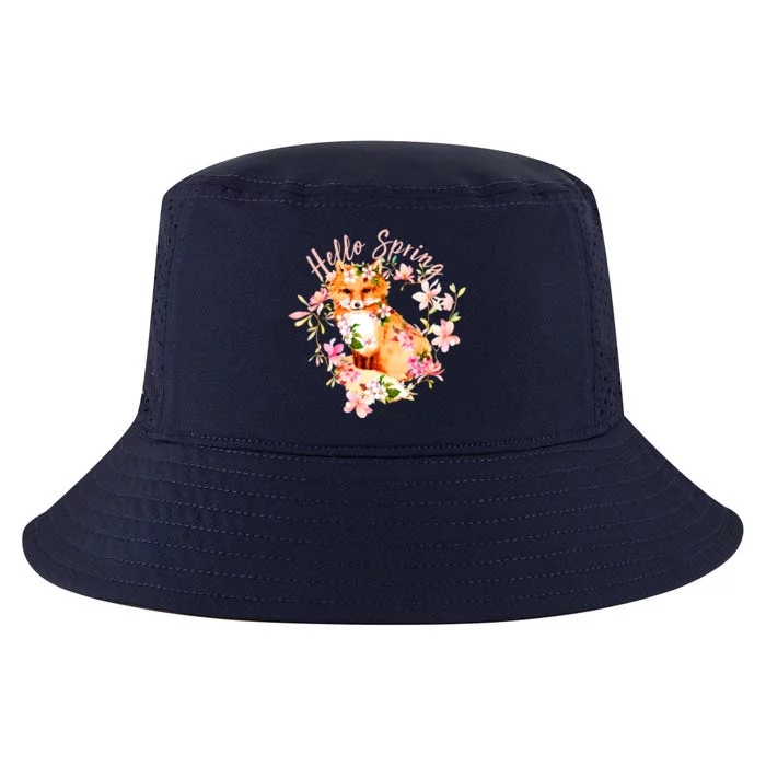 Cute Hello Spring Flower Fox Cool Comfort Performance Bucket Hat