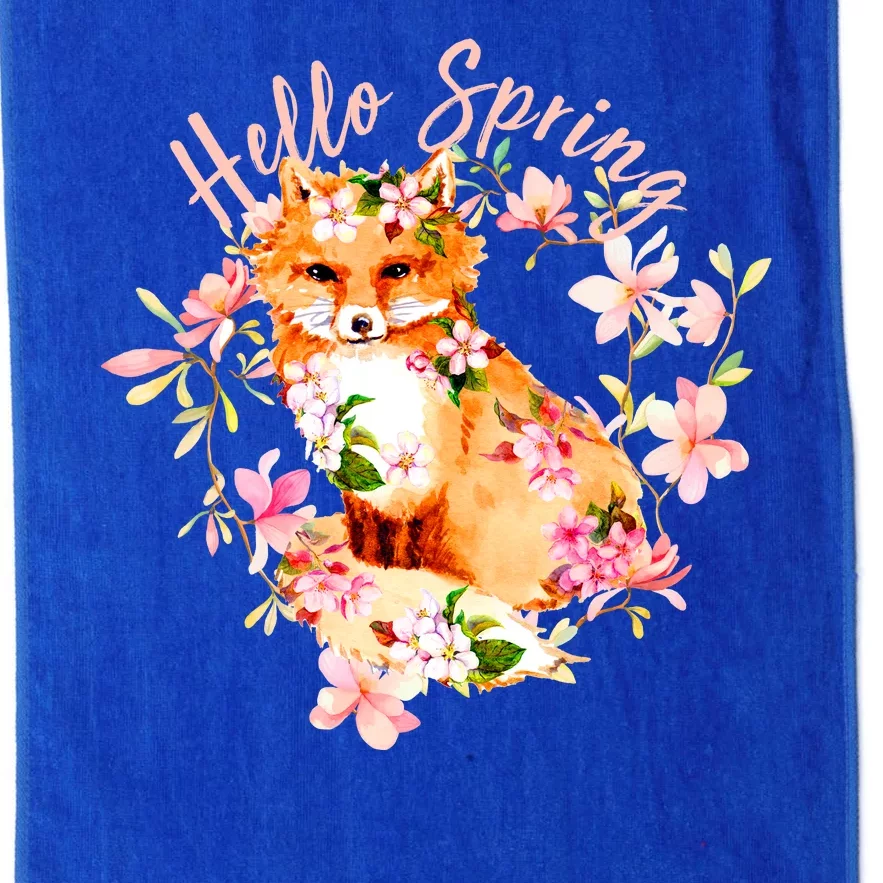 Cute Hello Spring Flower Fox Platinum Collection Golf Towel