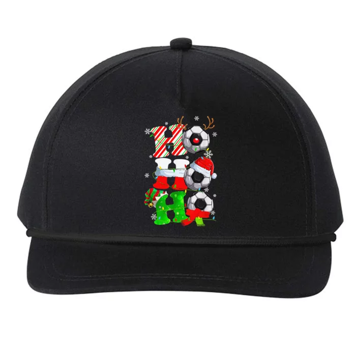 Christmas HoHoHo Santa Reindeer Soccer Pajama Gifts Snapback Five-Panel Rope Hat