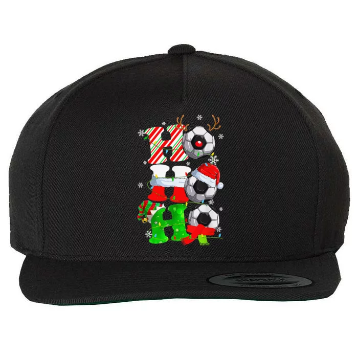 Christmas HoHoHo Santa Reindeer Soccer Pajama Gifts Wool Snapback Cap