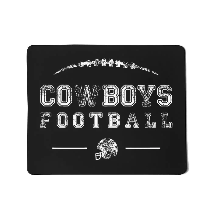 Cowboys High School Football Team Spirit Mascot Mousepad