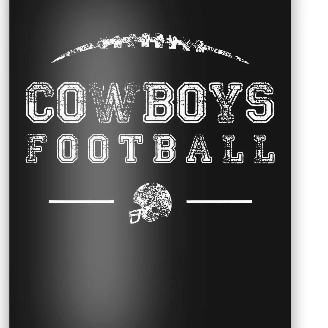 Cowboys High School Football Team Spirit Mascot Poster