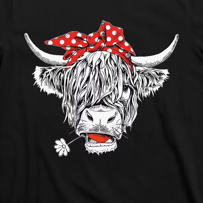 Cute Hairy Scottish Highland Cow For Wo T-Shirt