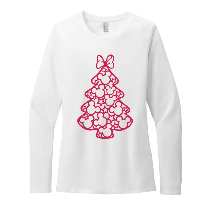 Christmas Holiday Season Christmas Tree Mice Mouse Womens CVC Long Sleeve Shirt