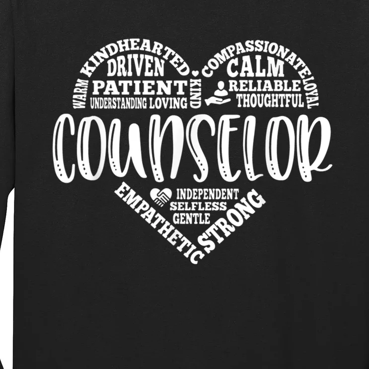 Counselor Heart School Counselor Guidance Schools Counseling Long Sleeve Shirt