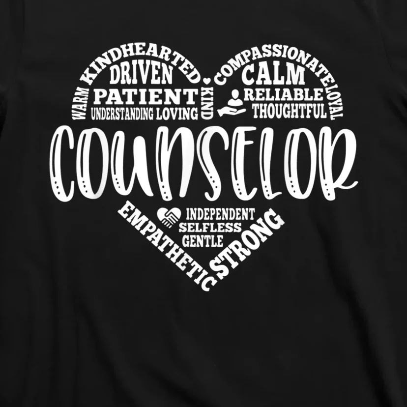 Counselor Heart School Counselor Guidance Schools Counseling T-Shirt