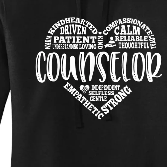 Counselor Heart School Counselor Guidance Schools Counseling Women's Pullover Hoodie