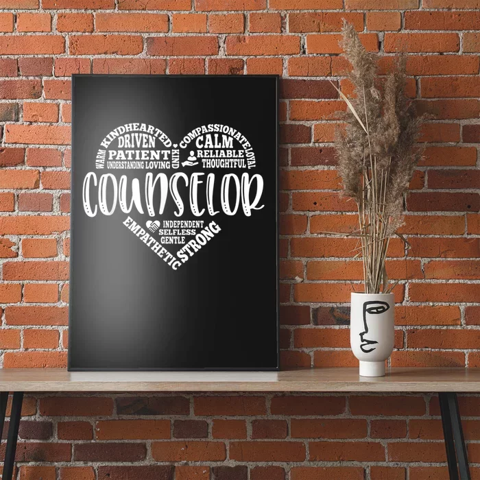 Counselor Heart School Counselor Guidance Schools Counseling Poster