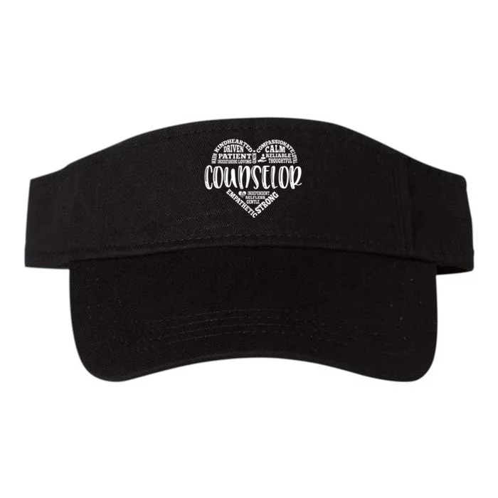 Counselor Heart School Counselor Guidance Schools Counseling Valucap Bio-Washed Visor