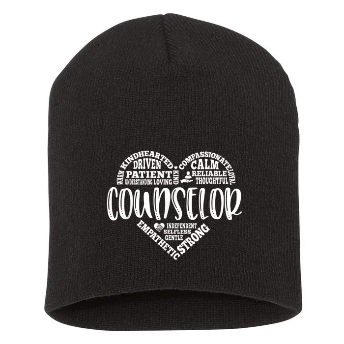 Counselor Heart School Counselor Guidance Schools Counseling Short Acrylic Beanie