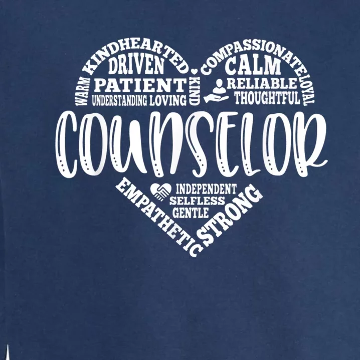 Counselor Heart School Counselor Guidance Schools Counseling Garment-Dyed Sweatshirt