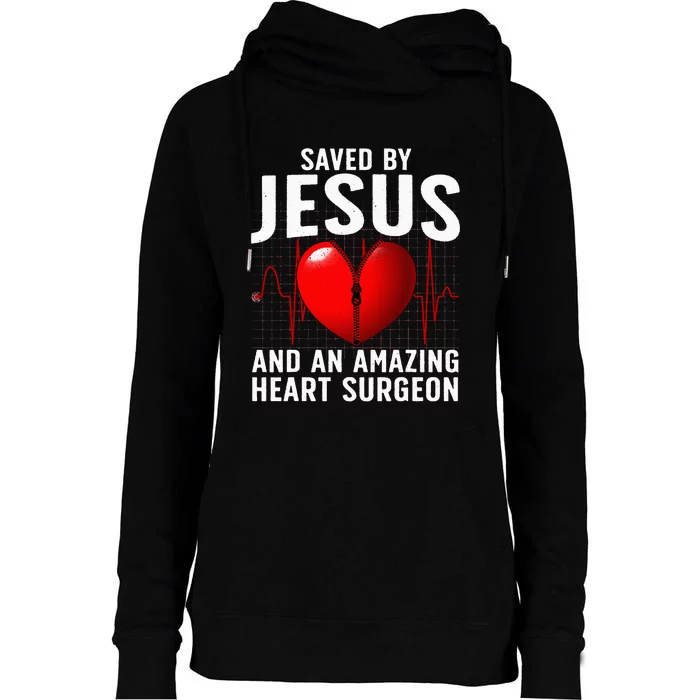 Cool Heart Surgery For Women Heart Cardiac Rehab Jesus Womens Funnel Neck Pullover Hood