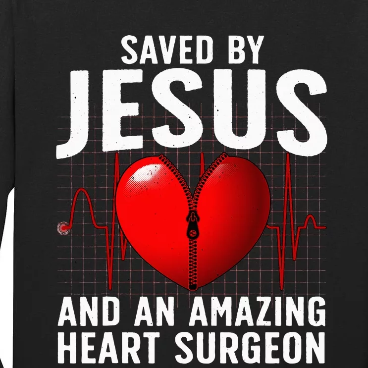 Cool Heart Surgery For Women Heart Cardiac Rehab Jesus Tall Long Sleeve T-Shirt