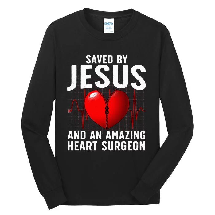 Cool Heart Surgery For Women Heart Cardiac Rehab Jesus Tall Long Sleeve T-Shirt