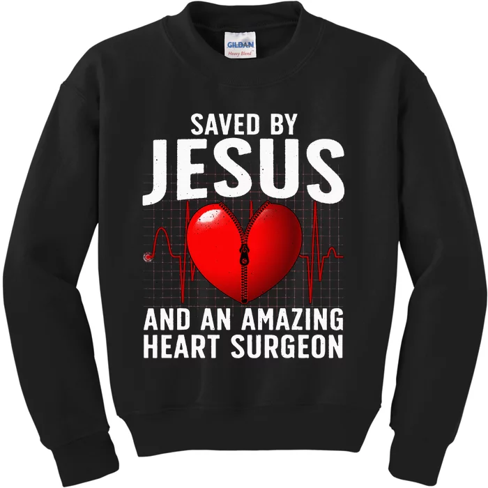 Cool Heart Surgery For Women Heart Cardiac Rehab Jesus Kids Sweatshirt